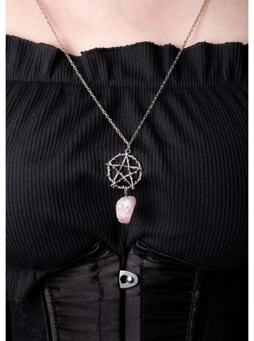 "Rosequartz Pentagram" nyaklánc